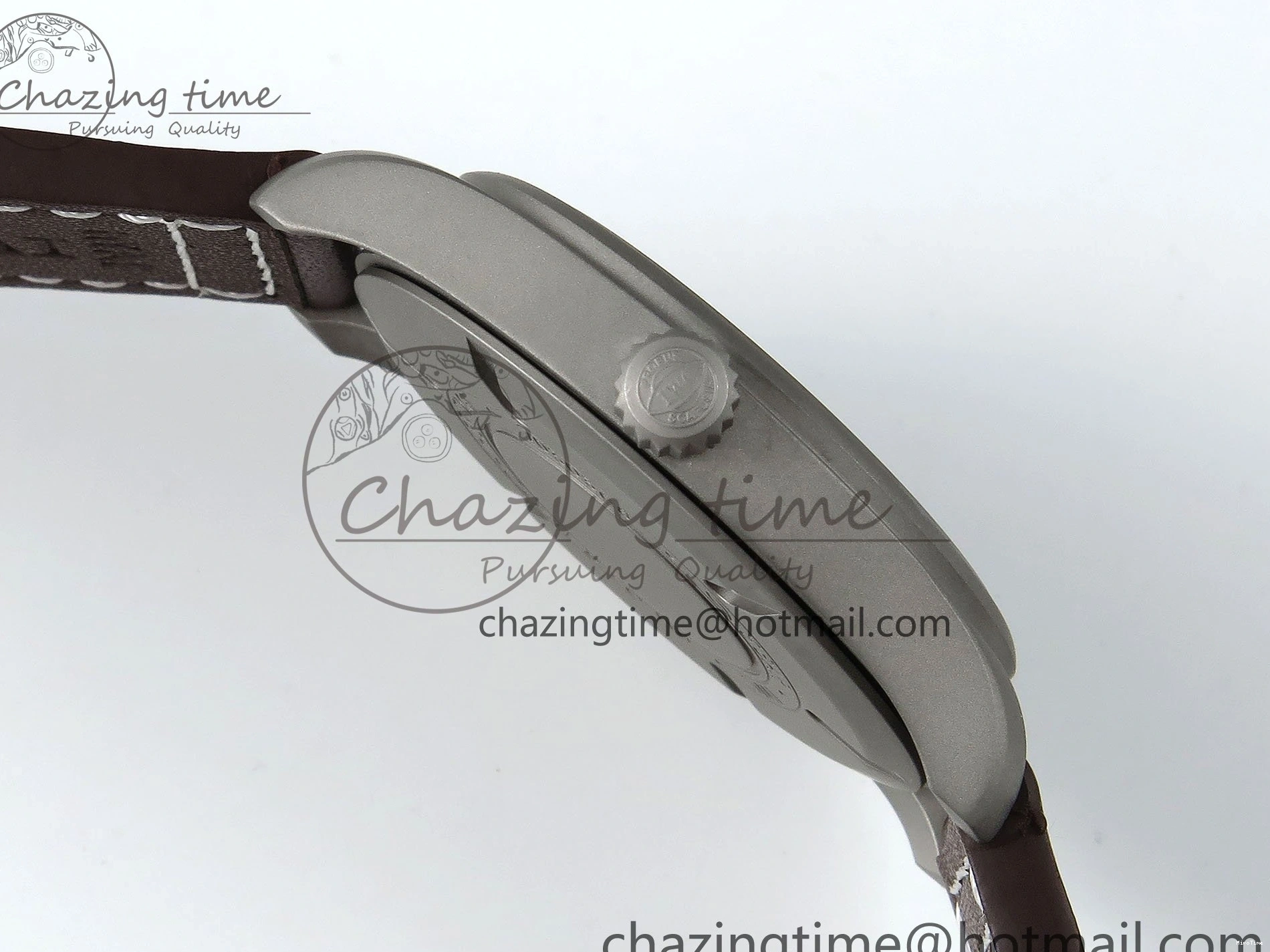 MIROTIME 1224 Pilot Mark XVIII Titanium BLSF 1:1 Best Edition Black Dial on Brown Leather Strap MIYOTA Popular 7020